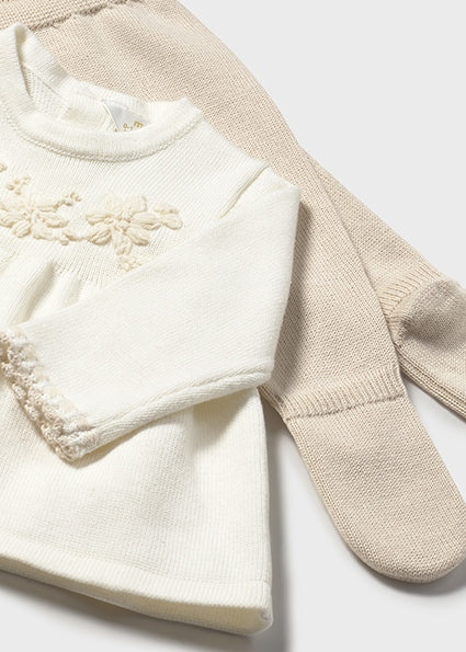Completo ghettina e maglioncino neonata