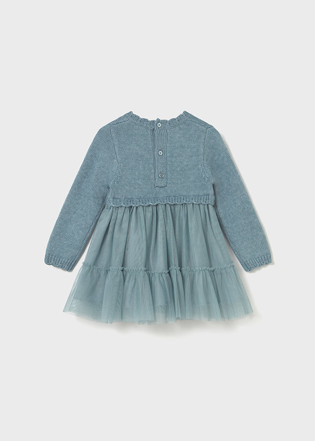 Vestito combined in maglia neonata