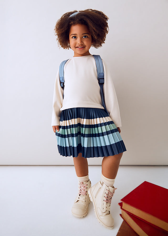 Vestito combined righe bambina