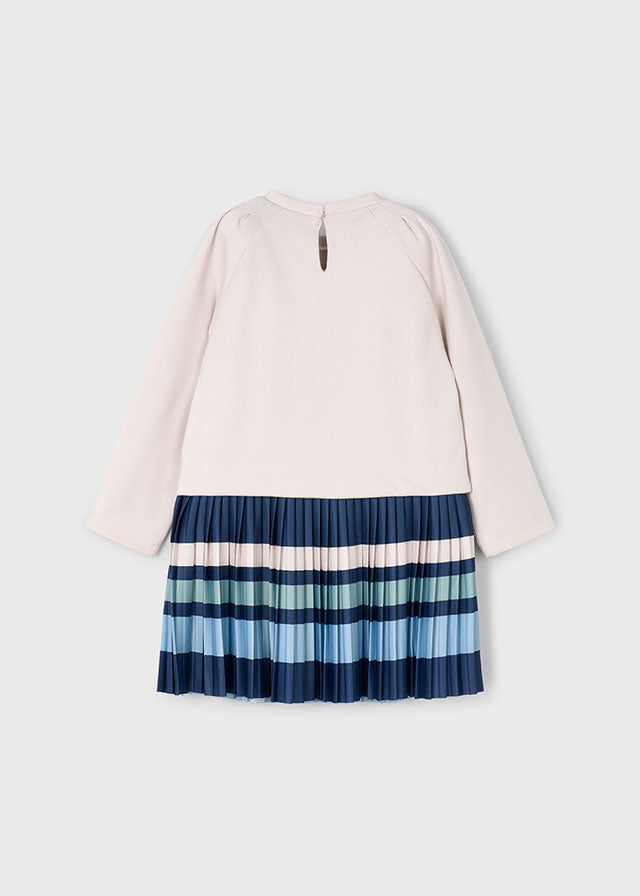 Vestito combined righe bambina