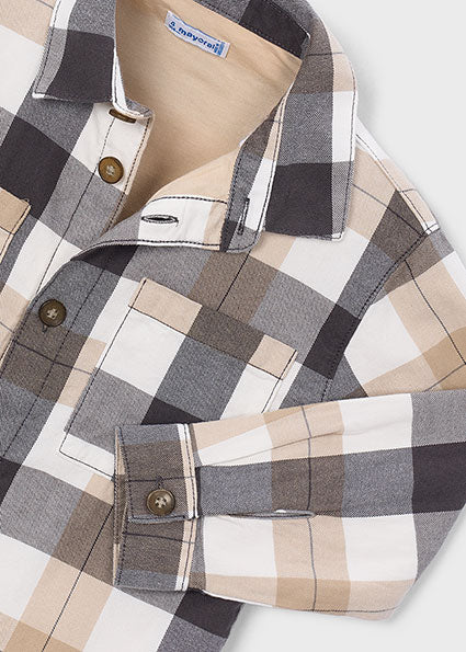 Overshirt quadri bambino