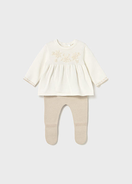 Completo ghettina e maglioncino neonata