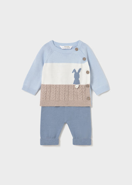 Completo pantalone e maglione neonato
