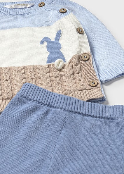 Completo pantalone e maglione neonato
