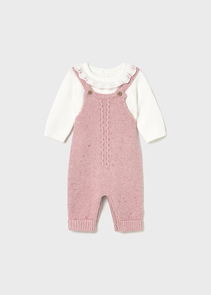 Completo salopette e maglietta neonata