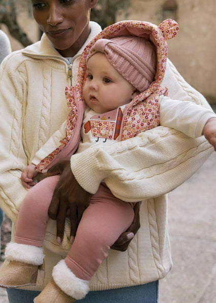 Tuta con gilet stampa neonata