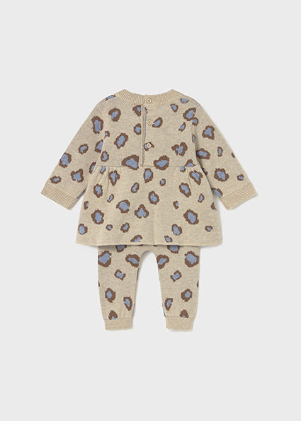 Completo pantalone e maglione stampato neonato