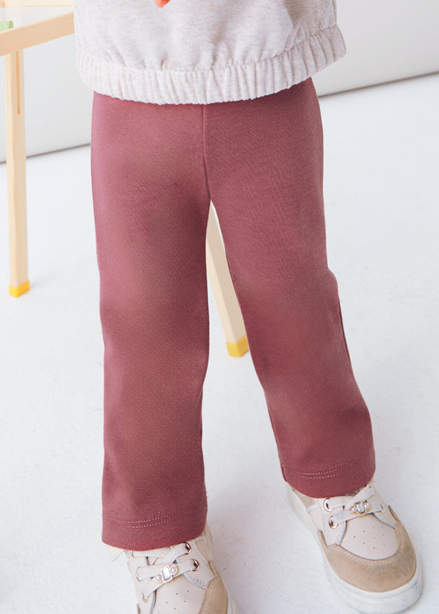 Completo leggings a zampa e felpa neonata