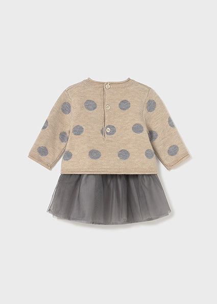 Vestito combined tulle neonata