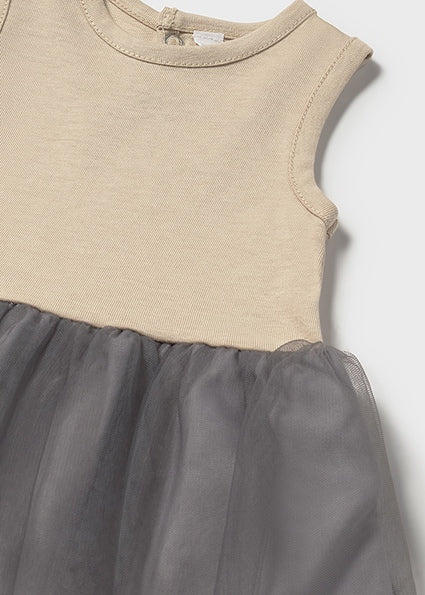 Vestito combined tulle neonata