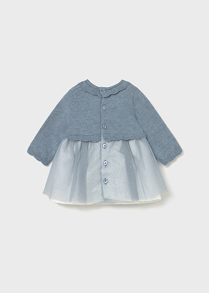 Vestito in maglia e tulle neonata