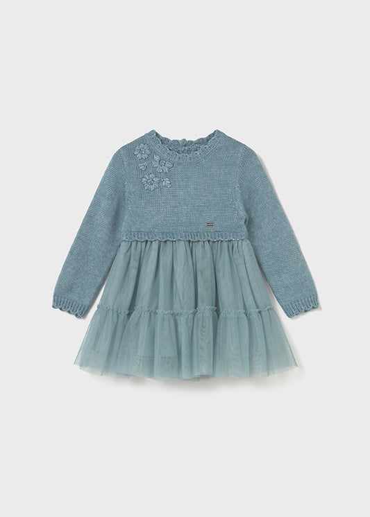 Vestito combined in maglia neonata