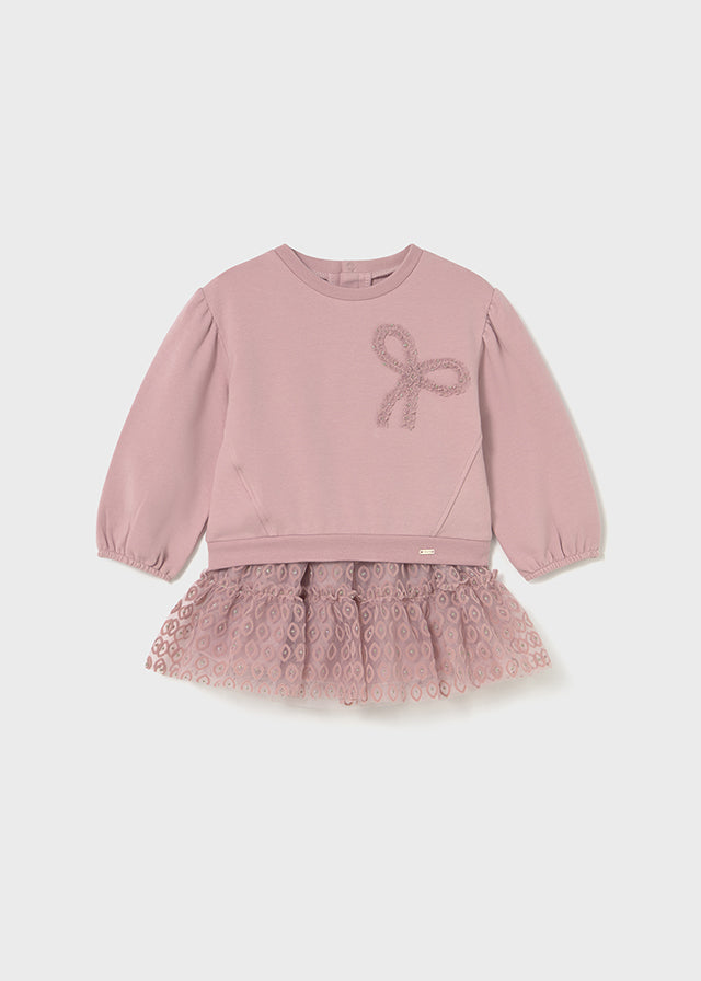 Completo gonna tulle e maglione neonata
