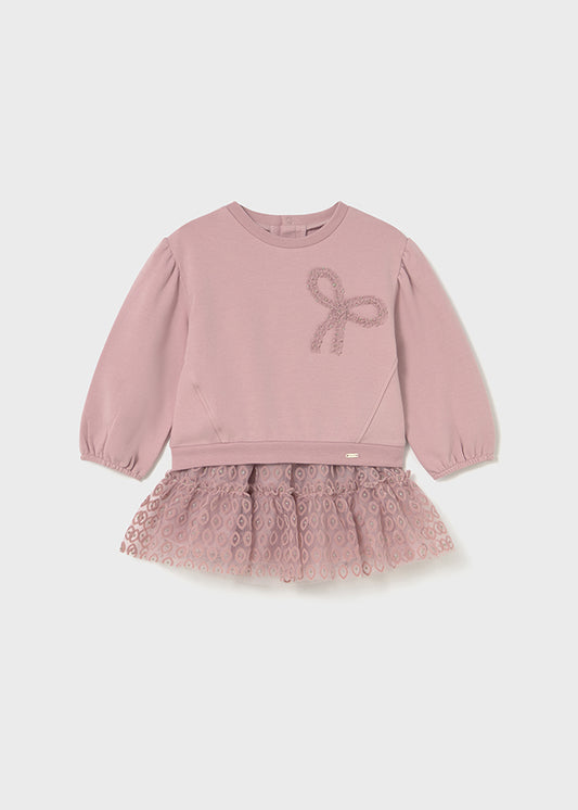 Completo gonna tulle e maglione neonata