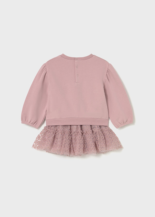 Completo gonna tulle e maglione neonata