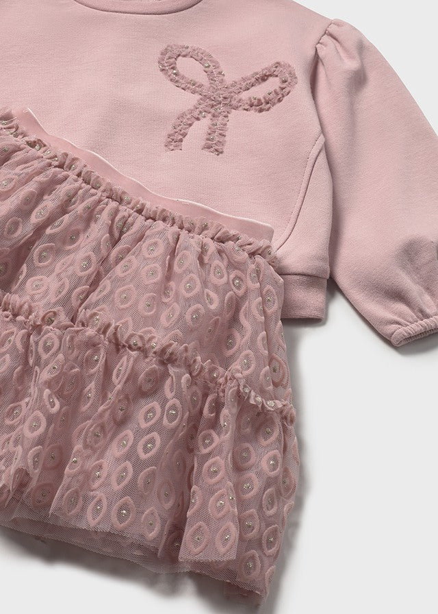 Completo gonna tulle e maglione neonata