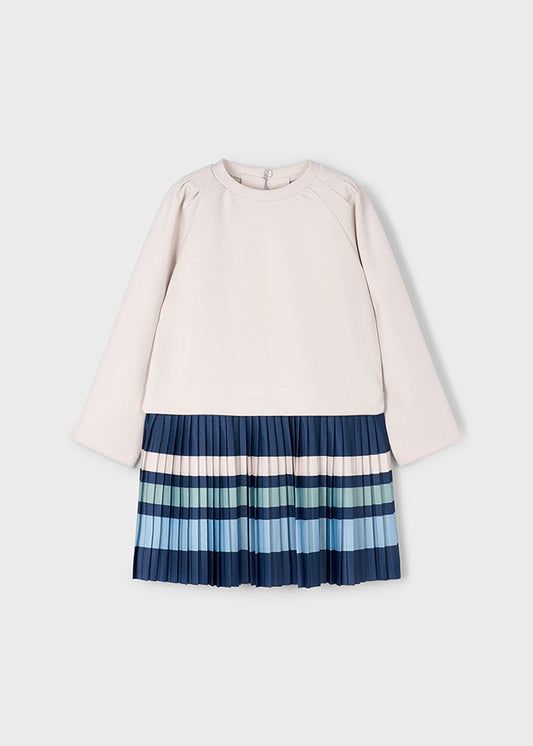 Vestito combined righe bambina