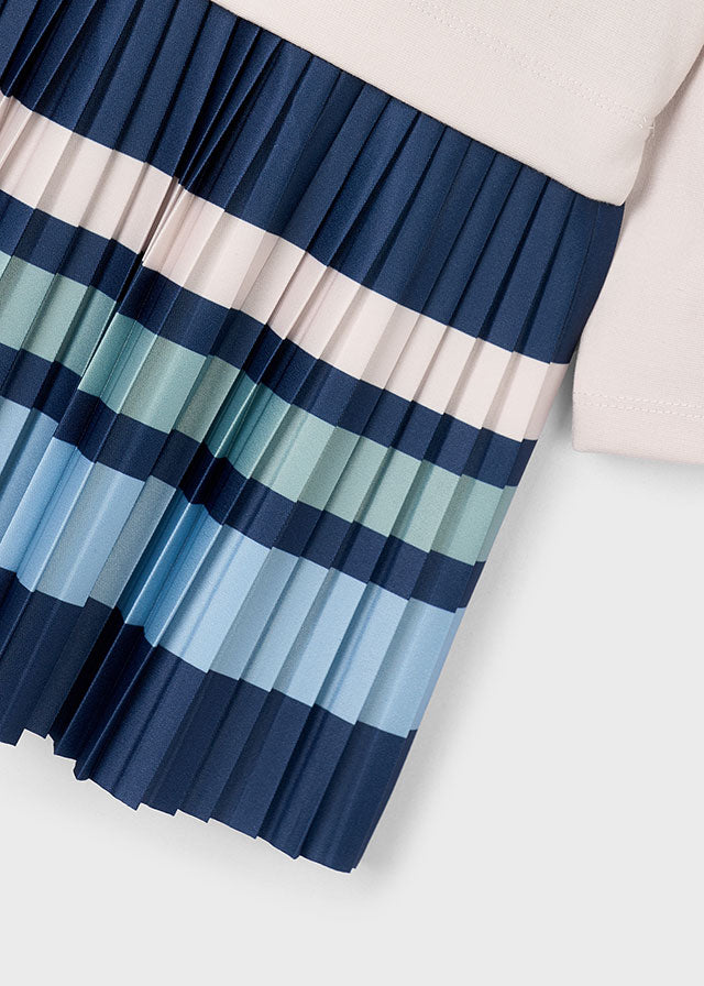Vestito combined righe bambina