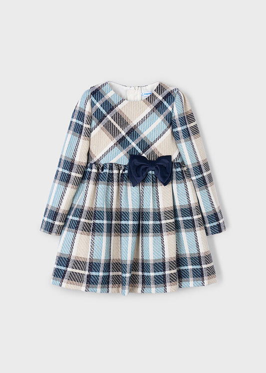 Vestito quadri velluto bambina