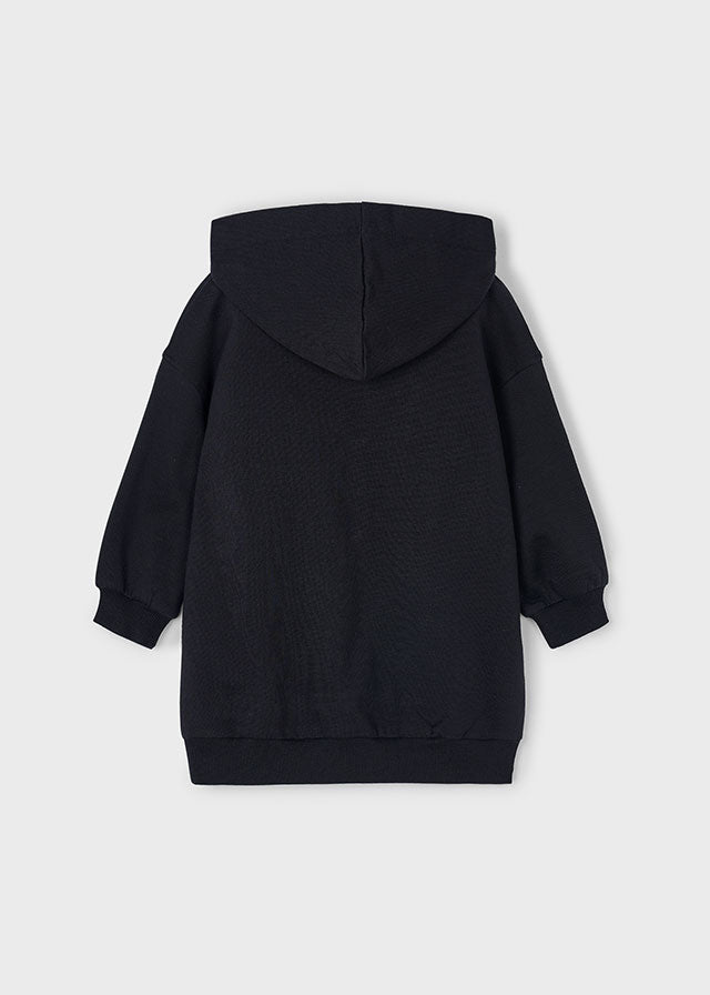 Vestito felpa cappuccio bambina
