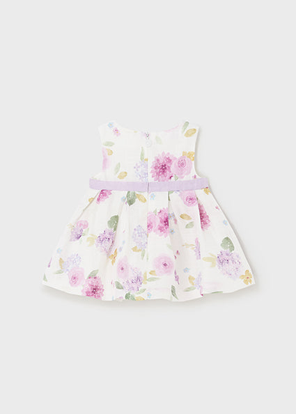 Vestito floreale lino neonata