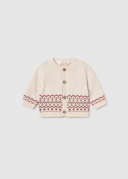 Completo 3 pezzi salopette a maglia neonato