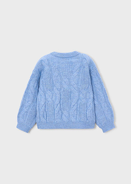 Maglione applicazione fiore bambina