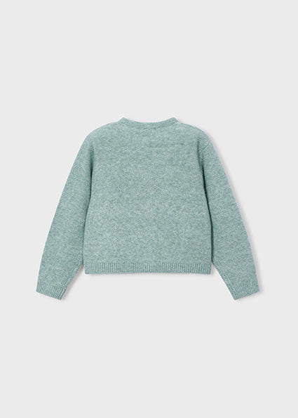 Cardigan a maglia con fiocchi bambina