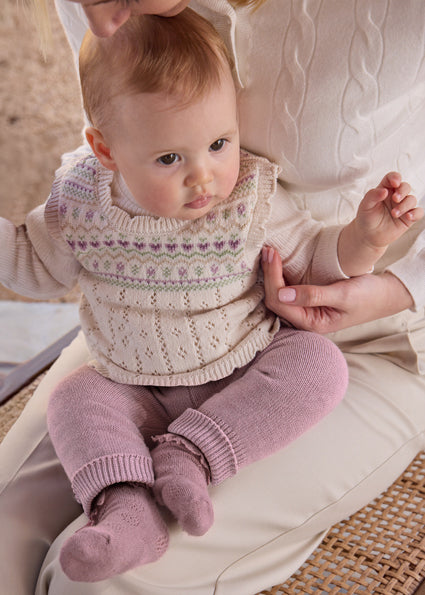 Completo 3 pezzi gilet neonata