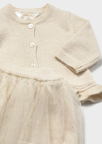 Completo 3 pezzi cardigan neonata