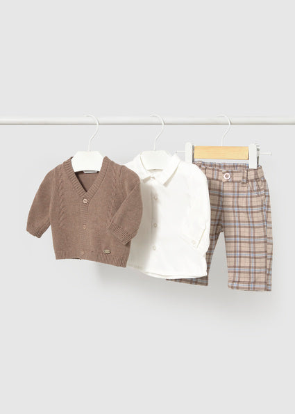 Completo 3 pezzi cardigan neonato
