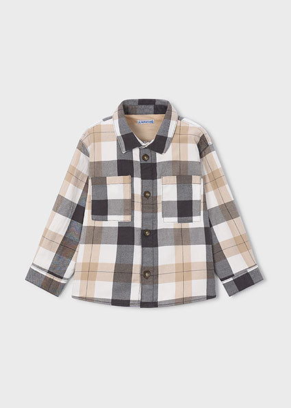 Overshirt quadri bambino