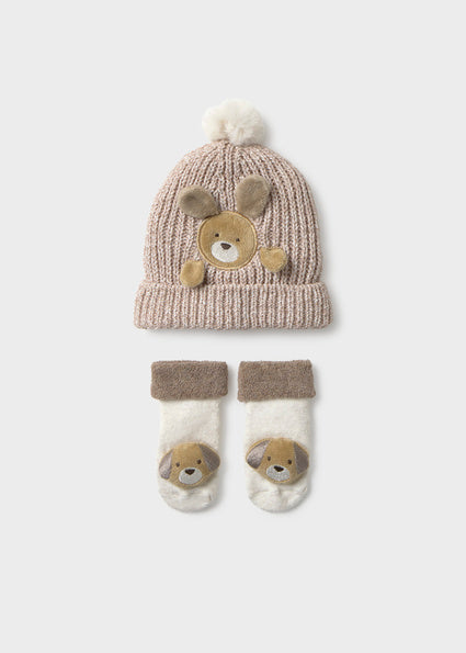 Set cappello e guanti neonato