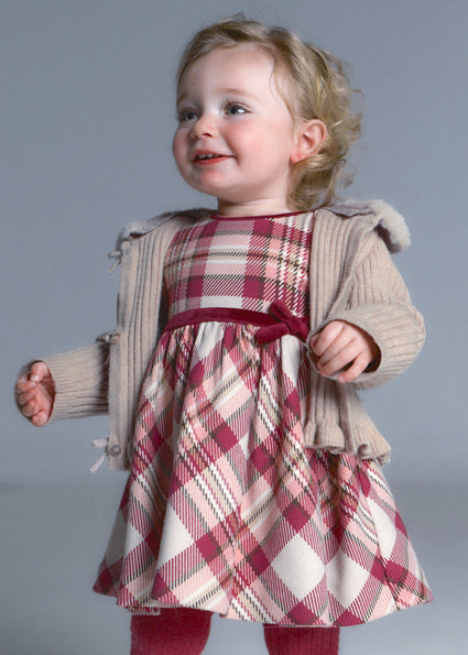 Vestito quadri neonata