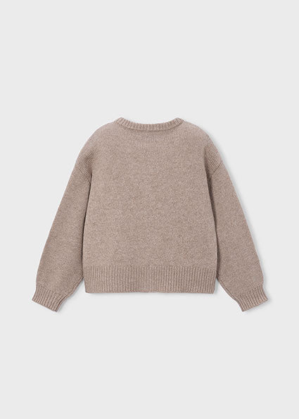 Cardigan a maglia fiori bambina