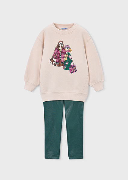 Completo leggings e felpa bambina