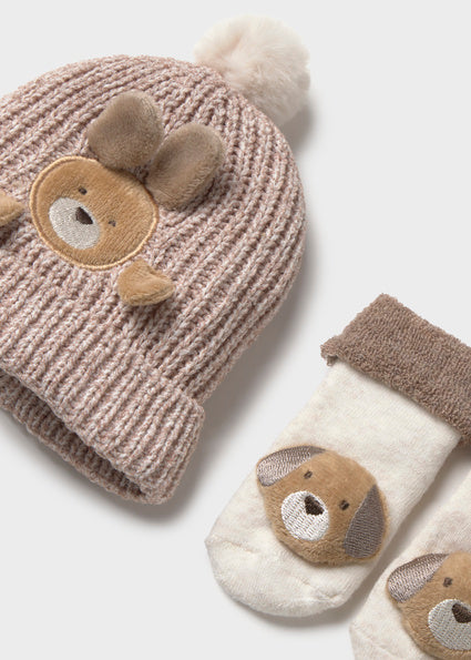 Set cappello e guanti neonato