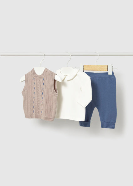 Completo gilet 3 pezzi neonato