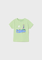 Set 2 t-shirts manica corta cotone sostenibile neonato
