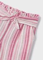 Pantalone lungo stampato lino bambina